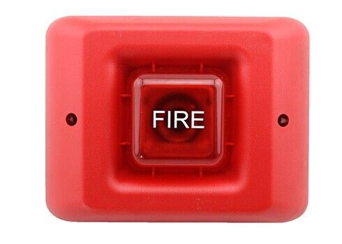 CS105 Wireless Outdoor Security Alarm Siren 24 VDC Red Fire Alarm