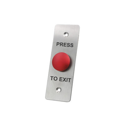 Durable 304 Stainless Steel Exit Button , Flat Mushroom Switch Push Button For Access Control